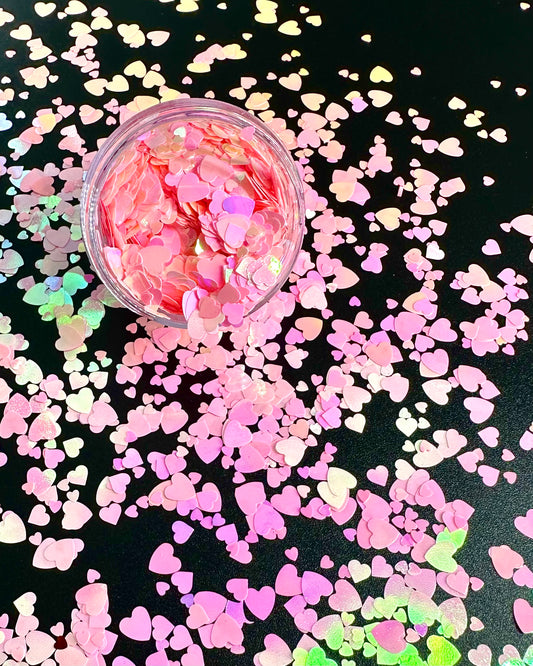 Pink Heart Glitter